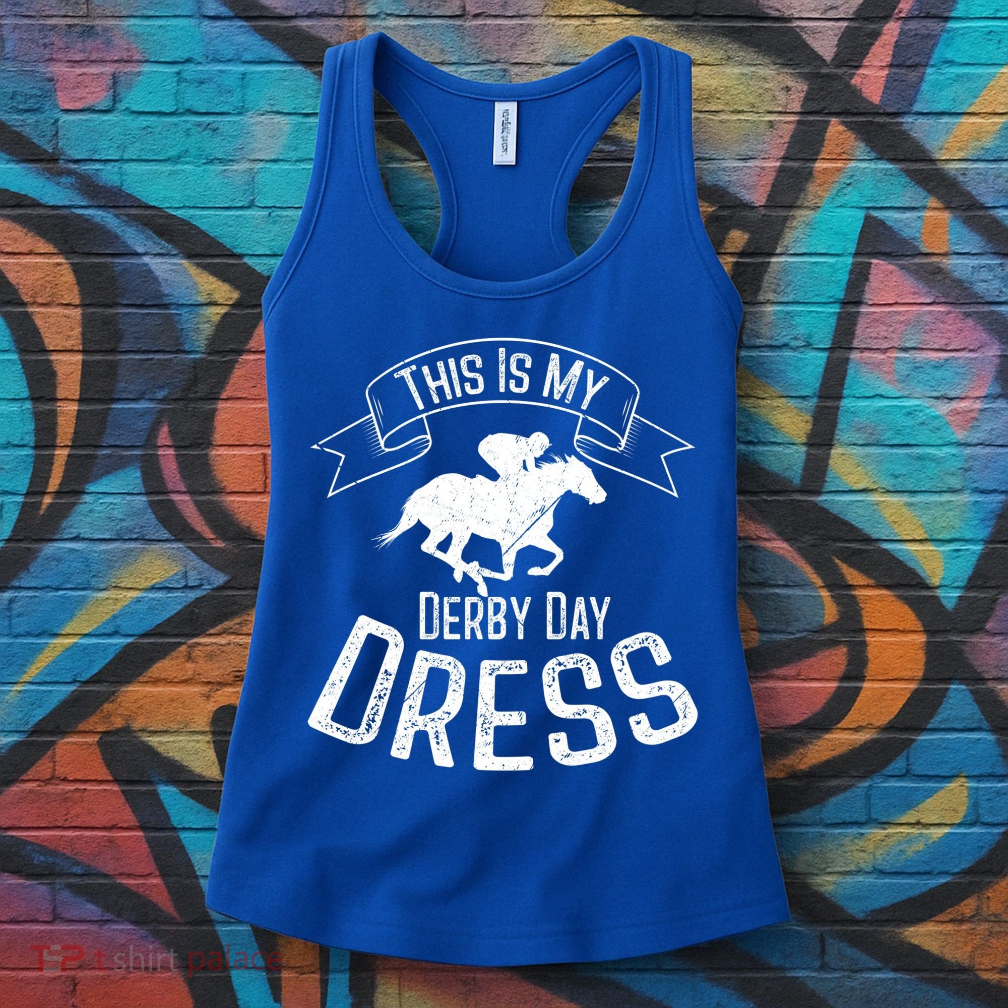 Funny Classic Horse Kentucky This Is My Derby Day Dress Gift Women's Tank Top