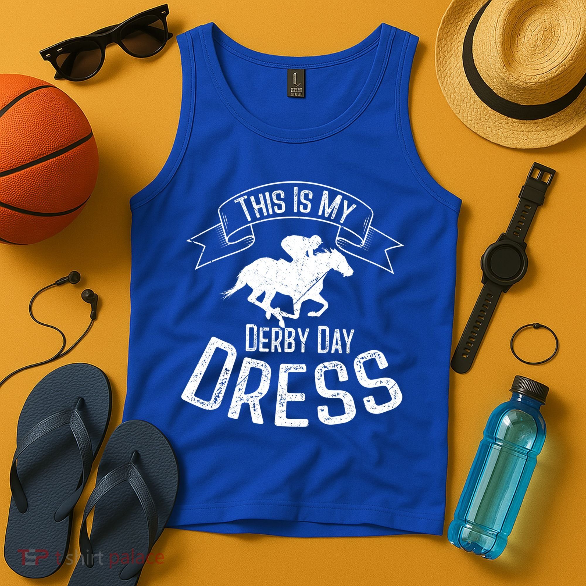 Funny Classic Horse Kentucky This Is My Derby Day Dress Gift Tank Top