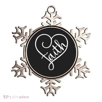 Faith Cursive Heart Christians Jesus Loves Ornament
