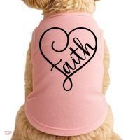 Faith Cursive Heart Christians Jesus Loves Doggie Tank thumb 0
