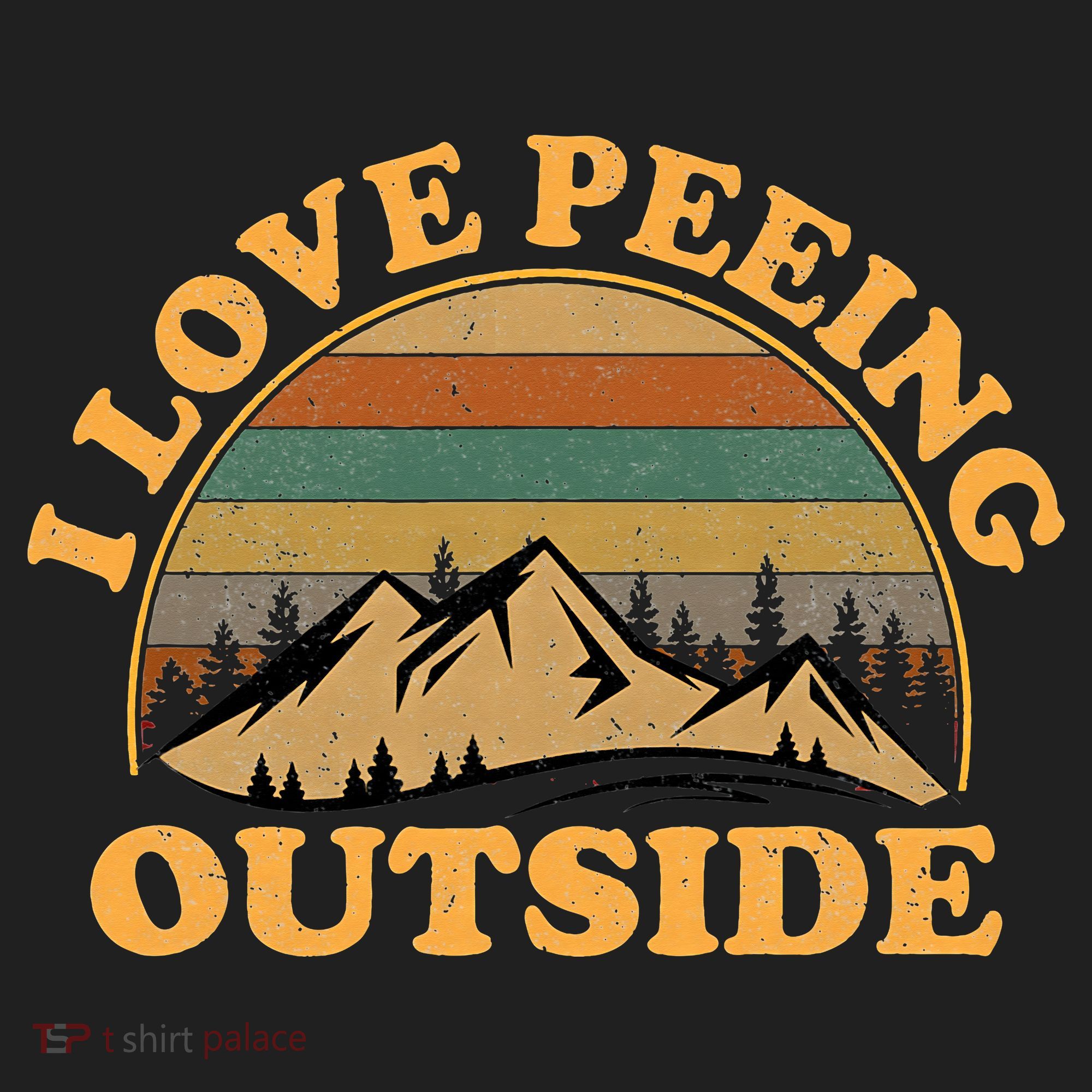 funny Camping Hiking I Love Peeing Outside Beanie