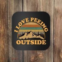 funny Camping Hiking I Love Peeing Outside Coaster thumb 0