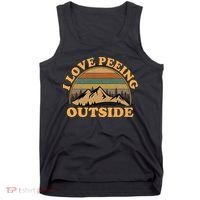 funny Camping Hiking I Love Peeing Outside Tank Top thumb 0