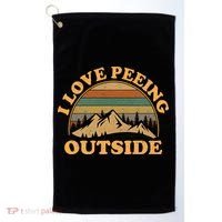 funny Camping Hiking I Love Peeing Outside Golf Towel thumb 0