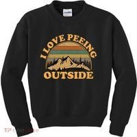 funny Camping Hiking I Love Peeing Outside Kids Sweatshirt thumb 0