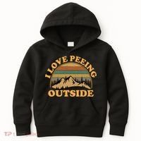 funny Camping Hiking I Love Peeing Outside Kids Hoodie thumb 0