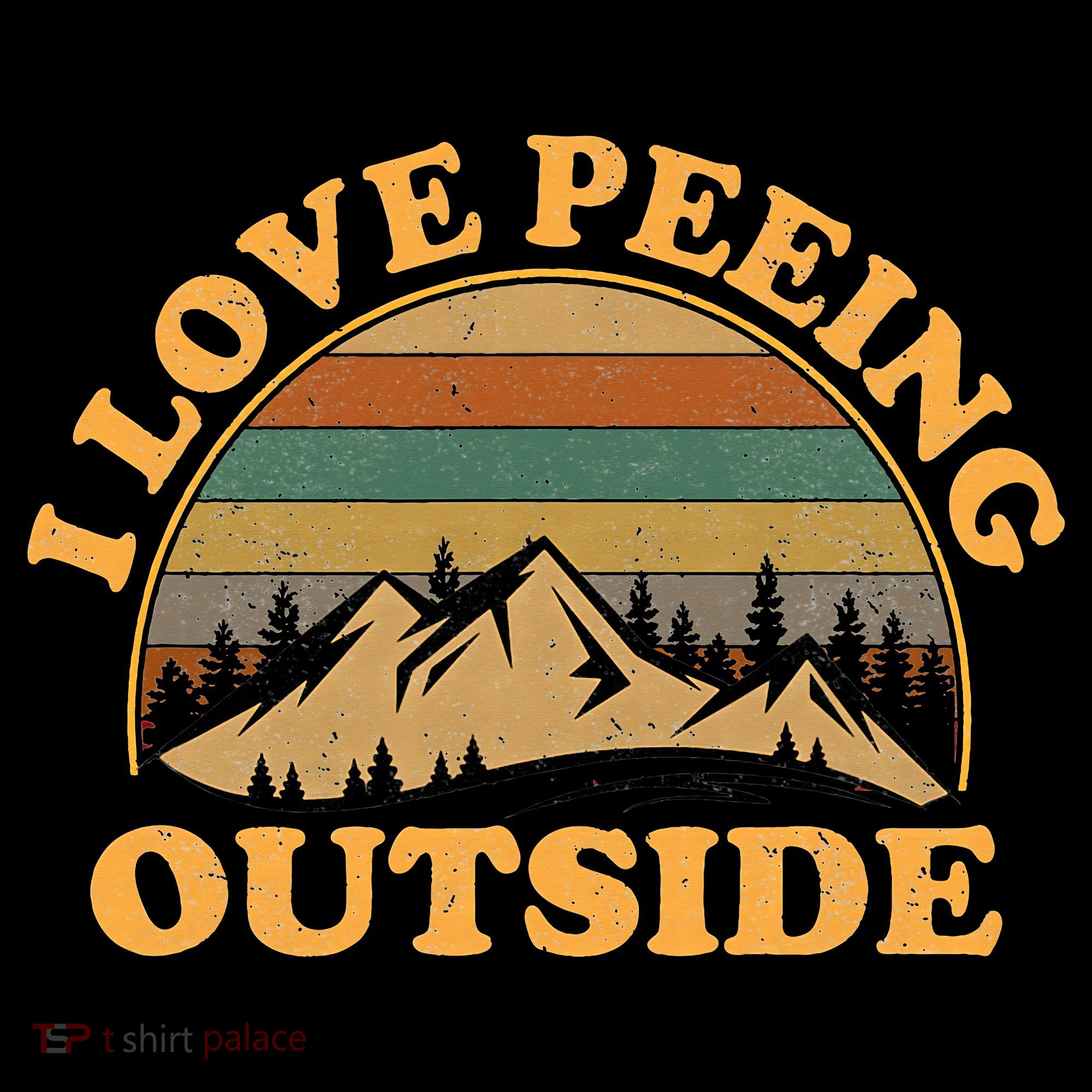 funny Camping Hiking I Love Peeing Outside Kids Hoodie