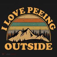 funny Camping Hiking I Love Peeing Outside Kids Long Sleeve Shirt thumb 2