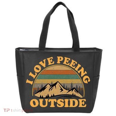 funny Camping Hiking I Love Peeing Outside Tote Bag