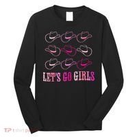 funny Cow Hat Let's Go Western Cowgirls Long Sleeve Shirt thumb 0