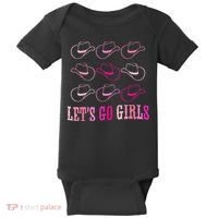 funny Cow Hat Let's Go Western Cowgirls Baby Bodysuit thumb 0