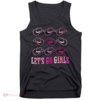 funny Cow Hat Let's Go Western Cowgirls Tank Top thumb 0