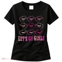 funny Cow Hat Let's Go Western Cowgirls Women's T-Shirt thumb 0