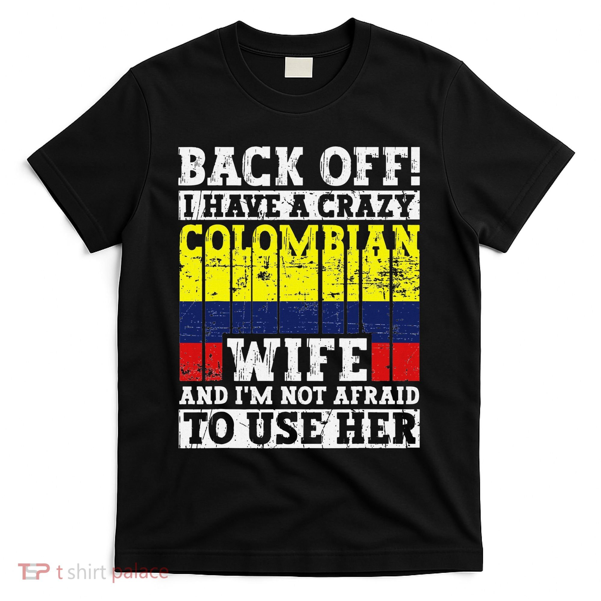 Funny Colombian Husband Apparel Colombia Flag Heritage T-Shirt