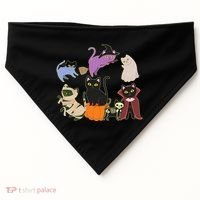 Funny Cute Halloween Costume Cats Kitties USA-Made Doggie Bandana thumb 0