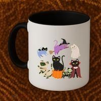 Funny Cute Halloween Costume Cats Kitties Coffee Mug thumb 2
