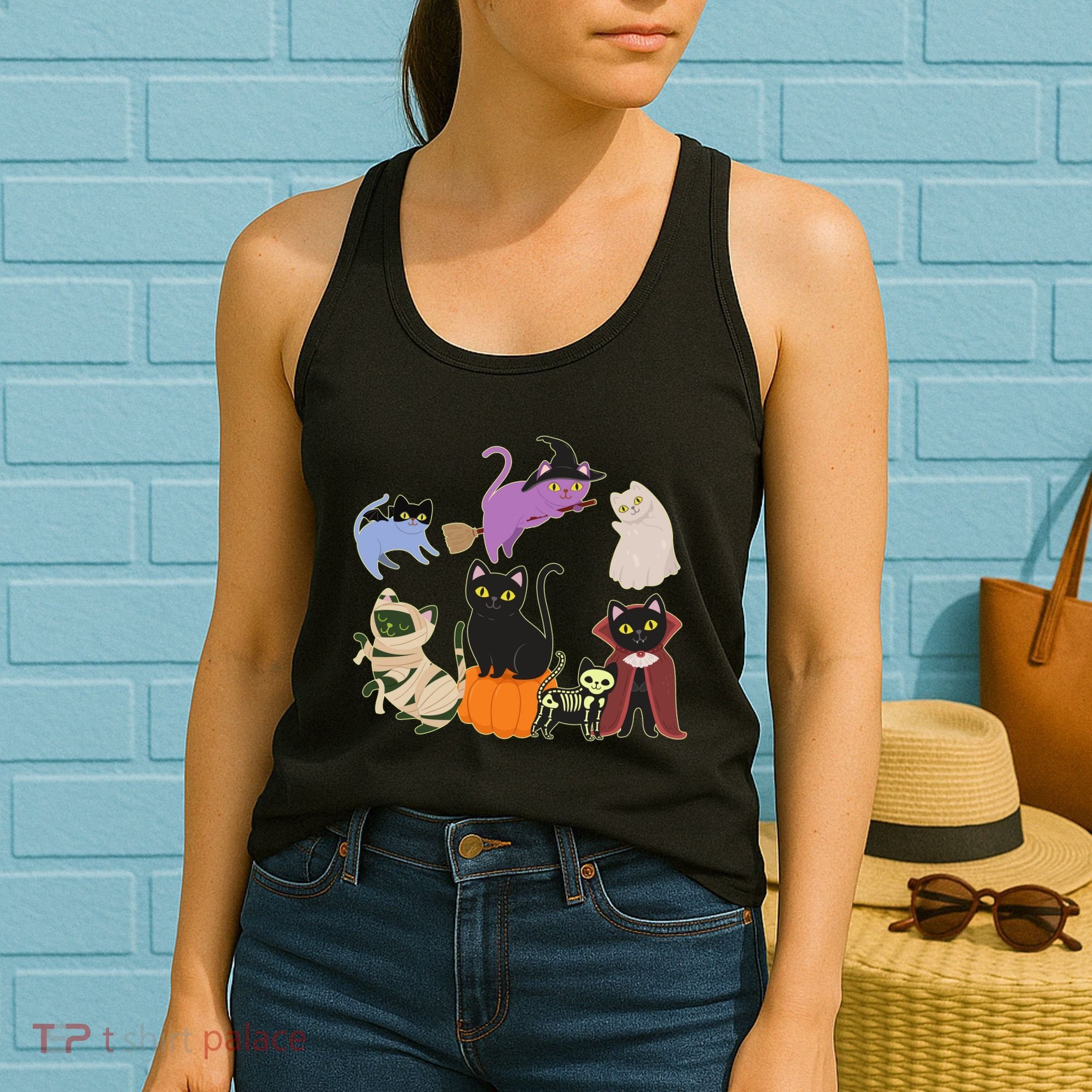 Funny Cute Halloween Costume Cats Kitties Women's Tank Top