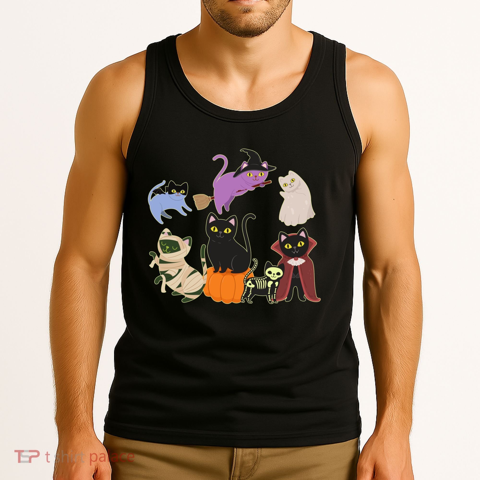 Funny Cute Halloween Costume Cats Kitties Tank Top
