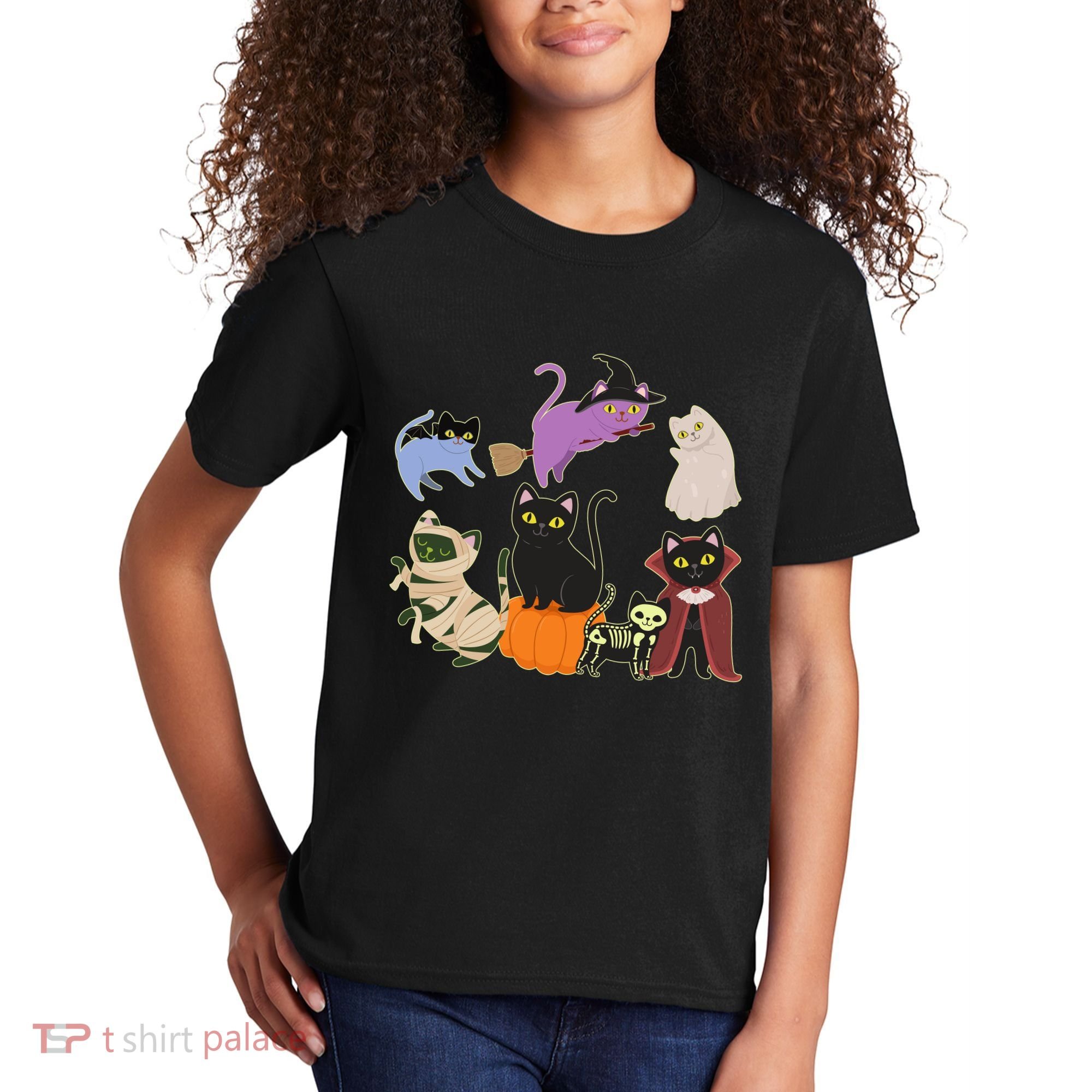 Funny Cute Halloween Costume Cats Kitties Kids T-Shirt