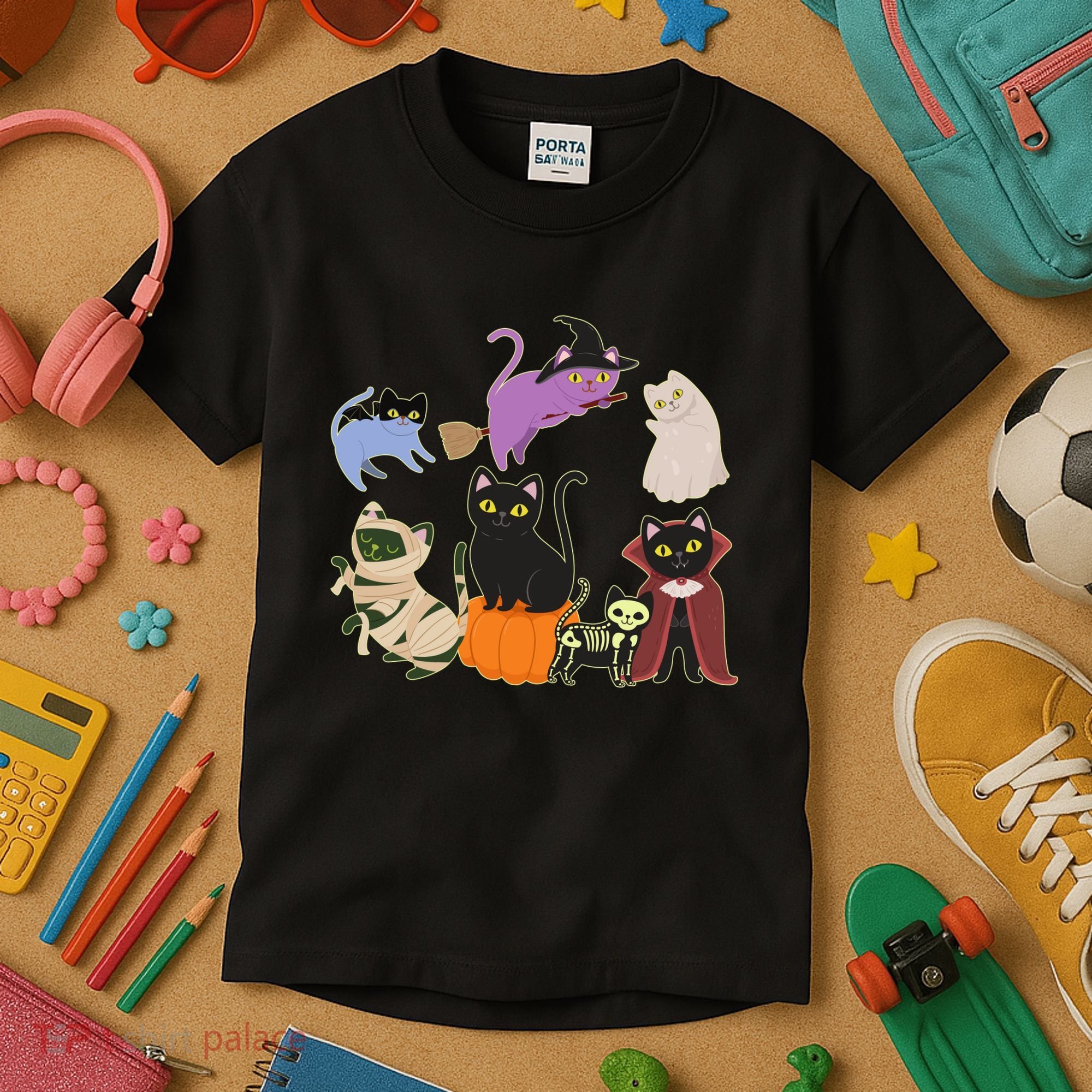 Funny Cute Halloween Costume Cats Kitties Kids T-Shirt