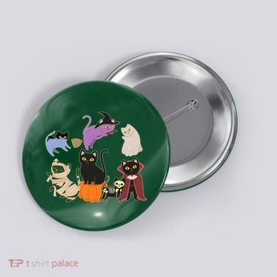 Funny Cute Halloween Costume Cats Kitties Button
