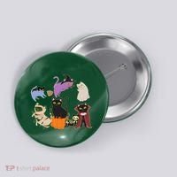 Funny Cute Halloween Costume Cats Kitties Button thumb 0