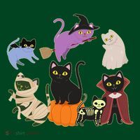 Funny Cute Halloween Costume Cats Kitties Mousepad thumb 1