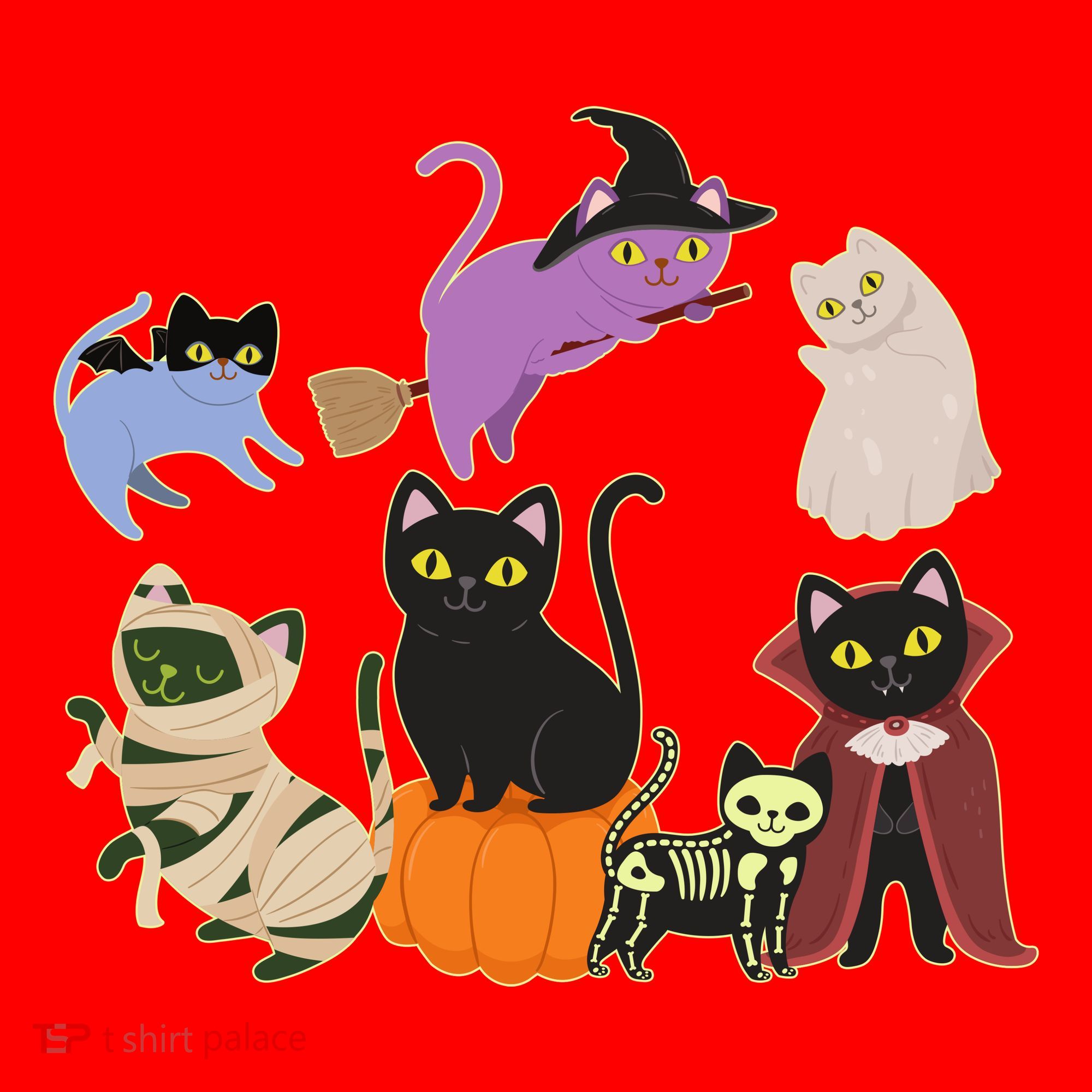 Funny Cute Halloween Costume Cats Kitties Santa Hat