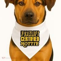 Forklift Certified Hottie USA-Made Doggie Bandana thumb 1