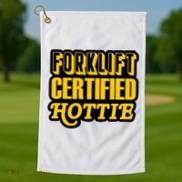 Forklift Certified Hottie Golf Towel thumb 1