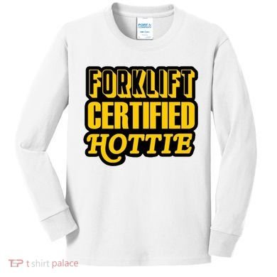 Forklift Certified Hottie Kids Long Sleeve Shirt
