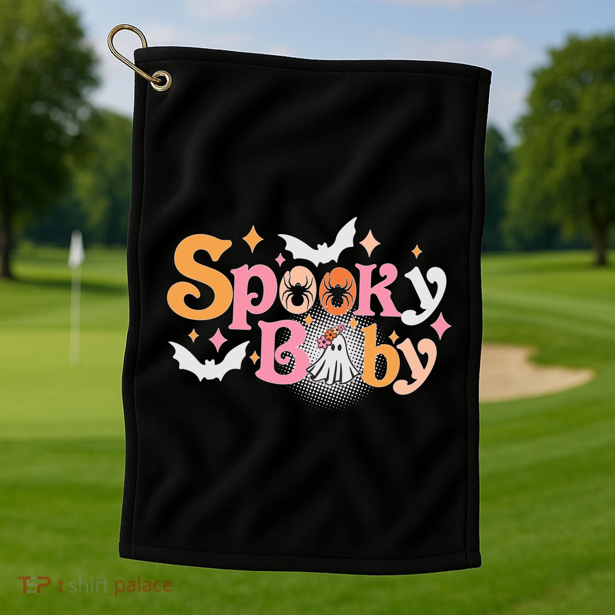 Funny Cute Halloween Spooky Baby Golf Towel