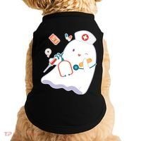 Funny Cute Halloween Nurse Ghost Doggie Tank thumb 0