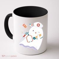 Funny Cute Halloween Nurse Ghost Coffee Mug thumb 0