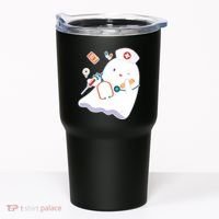 Funny Cute Halloween Nurse Ghost Tumbler thumb 0