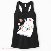 Funny Cute Halloween Nurse Ghost Women's Tank Top thumb 0