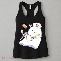 Funny Cute Halloween Nurse Ghost Women's Tank Top thumb 3