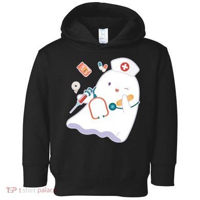 Funny Cute Halloween Nurse Ghost Toddler Hoodie