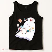 Funny Cute Halloween Nurse Ghost Tank Top thumb 2