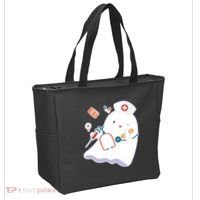 Funny Cute Halloween Nurse Ghost Tote Bag thumb 2
