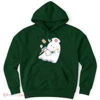 Funny Cute Halloween Nurse Ghost Hoodie thumb 0