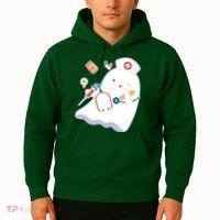 Funny Cute Halloween Nurse Ghost Hoodie thumb 2