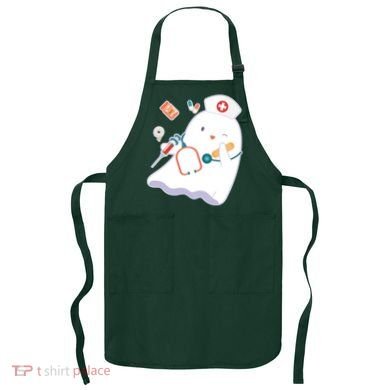 Funny Cute Halloween Nurse Ghost Apron