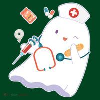 Funny Cute Halloween Nurse Ghost Sweatshirt thumb 3
