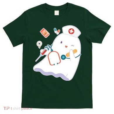 Funny Cute Halloween Nurse Ghost T-Shirt