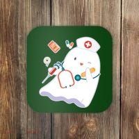Funny Cute Halloween Nurse Ghost Coaster thumb 0