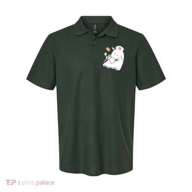 Funny Cute Halloween Nurse Ghost Polo