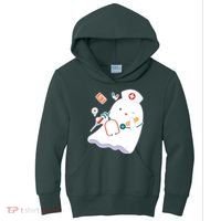 Funny Cute Halloween Nurse Ghost Kids Hoodie thumb 0