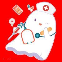 Funny Cute Halloween Nurse Ghost Santa Hat thumb 1