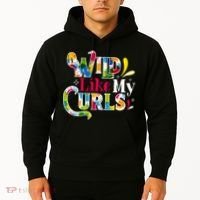 Funny Curly Hair Leopard Wild Like My Curls Gift Hoodie thumb 2